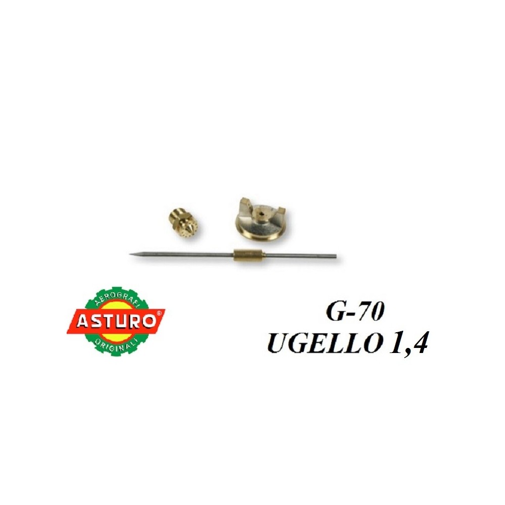 KIT RICAMBIO PER AEROGRAFO ASTURO mod. G-70 UGELLO 1,4 - art. 0012114