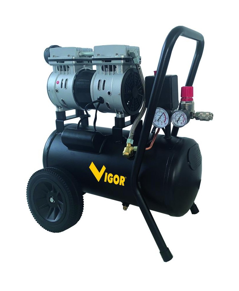 COMPRESSORI VIGOR SILENZIATO 230V VCA-S24 2CIL/DIR 1HP 24 L