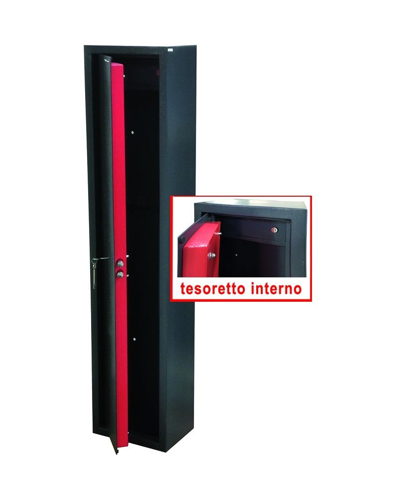 ARMADI PORTAFUCILI VIGOR 5 POSTI +TESORETTO cm. 31x22x138H