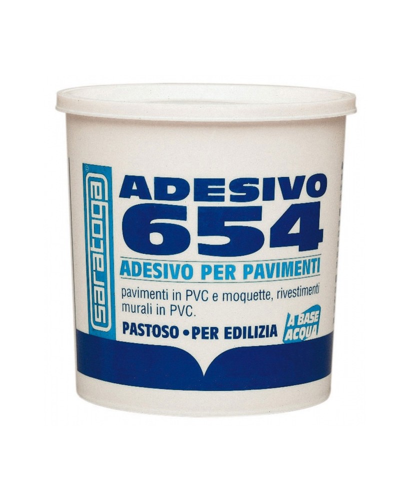 SARATOGA ADESIVO 654 PER PAVIMENTI IN PVC MOQUETTE RIVESTIMENTI conf. 800gr