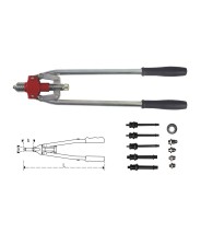 RIVETTATRICE MANICI LUNGHI 2 FUNZIONI RIVETTI E BUSSOLE MAURER PLUS art. 89721