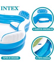 INTEX PISCINA GONFIABILE POLTRONA CENTRO NUOTO FAMILY 229X229X66 h art. 56475