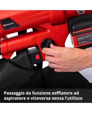 EINHELL ASPIRATORE PER FOGLIE A BATTERIA GE-CL 36 Li E-Solo art. 3433600