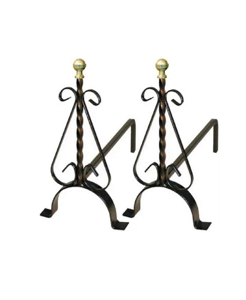 COPPIA ALARI PER CAMINO CAMINETTO MODELLO ORTISEI art. 630 cm 15x41x40h