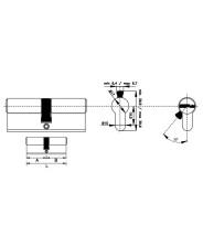 CILINDRO AD INFILARE PROFILO EUROPEO MOIA CON CHIAVE CANTIERE