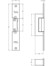 INCONTRO ELETTRICO YALE ART. 67F0504 PER SERRATURE SOLO SCROCCO