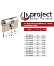 MOTTURA CILINDRO DI SICUREZZA AD INFILARE PROFILO EUROPEO mod. "PROJECT"