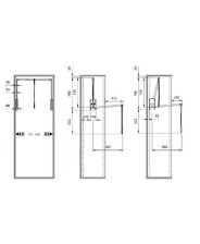 MECCANISMO PER ARMADIO SALISCENDI SERVETTO 3000 L:77-120 cm - GRIGIO