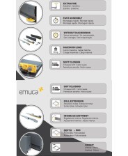 EMUCA GUIDA COMPLETA PER CASSETTI KIT MODELLO CONCEPT art. 3100512