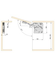 EMUCA SISTEMA PER ANTE SOLLEVABILI MOBILI CASA CUCINA mod. AGILE