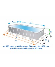 PISCINA INTEX ULTRAFRAME XTR RETTANGOLARE 975x488x132 cod. 26374