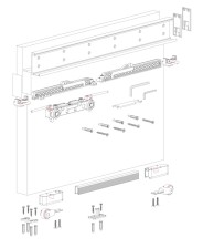 SISTEMA INVISIBILE BINARIO PORTE SCORREVOLI ESTERNO MURO TERNO MAGIC 2 da 1800