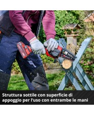 EINHELL Potatore a catena a batteria GE-PS 18/15 Li Bag Kit art. 4600043