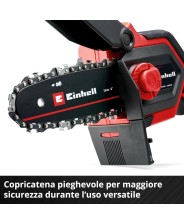 EINHELL Potatore a catena a batteria GE-PS 18/15 Li Bag Kit art. 4600043
