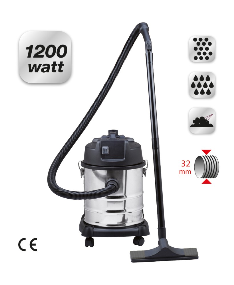 YAMATO BIDONE IDROASPIRATORE LIQUIDI E SOLIDI 20 LITRI 1200 WATT art. 95821