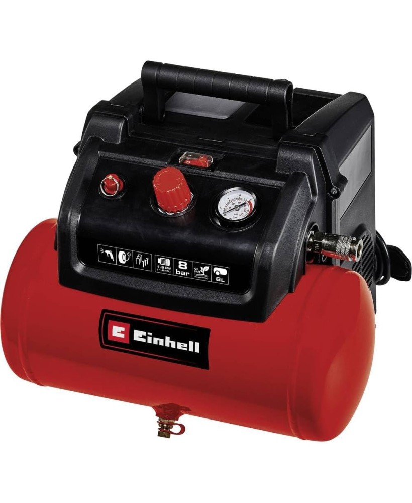 EINHELL COMPRESSORE ARIA 6 LITRI COMPATTO TC-AC 190/6/8 art. 4020650