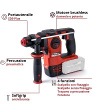EINHELL TASSELLATORE A BATTERIA HEROCCO 18/20 - BRUSHLESS - NO BATTERIA