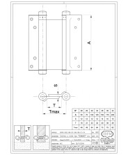 COPPIA CERNIERE A MOLLA BOMMER AZIONE DOPPIA BRONZATE da 75 art. 108 IBFM