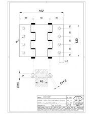 COPPIA CERNIERE A MOLLA AZIONE DOPPIA IN ALLUMINIO col. ARGENTO art. 138/PA IBFM
