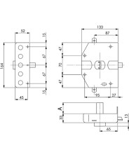 SERRATURA SICUREZZA ELETTRICA A POMPA FEB YALE SERIE SEGRETA da 80