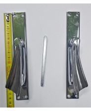 COPPIA MANIGLIE FARFALLA PLACCA 190x30 MM QUADRO 6 MM DIST. 70 MM