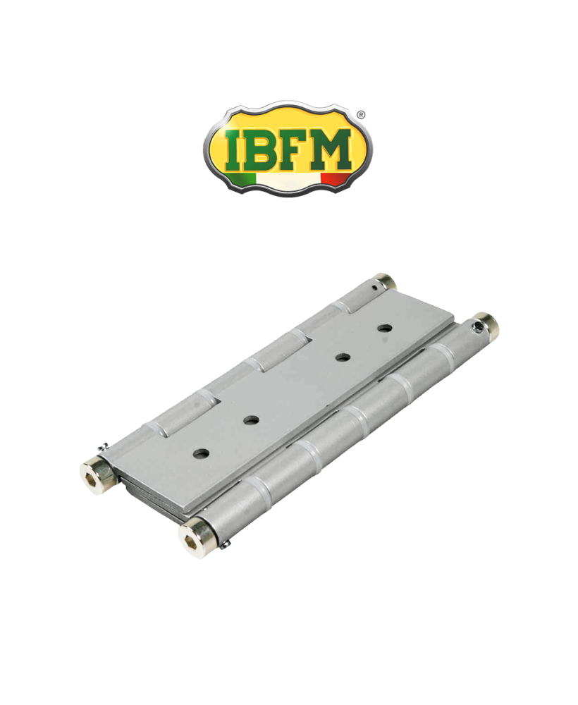 COPPIA CERNIERE A MOLLA AZIONE DOPPIA IN ALLUMINIO ARGENTO art. 138/A IBFM