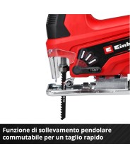 SEGHETTO ALTERNATIVO PENDOLARE A BATTERIA EINHELL TC-JS 18 Li - NO BATTERIA