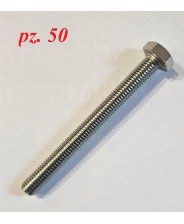 pz. 50 BULLONE TESTA ESAGONALE TUTTO FILETTO INOX A2-70 misura 10x100