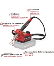 EINHELL Saldatore a batteria TE-SI 18/480 Li E - Solo art. 4520400