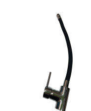 Utilia MISCELATORE LAVELLO A CANNA ALTA FLESSIBILE col. Nero art. 49823