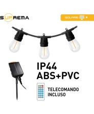 Suprema catena Luminosa Esterno Solare 5m 10 Luci LED Sensore Crepuscolare USB-C IP44