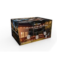 Suprema catena Luminosa Esterno Solare 5m 10 Luci LED Sensore Crepuscolare USB-C IP44