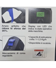 PISTOLA INCOLLATRICE TERMOCOLLA RM400 RO-MA ROMEO MAESTRI PROF.LE 400WATT