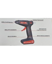 ROMEO MAESTRI PISTOLA INCOLLATRICE TERMOCOLLA A BATTERIA M7 CORDLESS  7,2V - 2000mAh