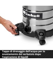 EINHELL Bidone Aspirasolidi e liquidi TC-VC 3055 S art. 2342235