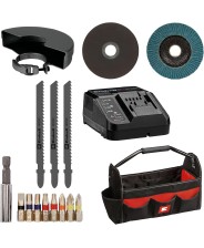 EINHELL Kit utensili a batteria TE-TK 18/3 Li Kit (JS+CD+AG)