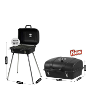 GMR BARBECUE A CARBONE A VALIGIOTTA CON GRIGLIA ACCIAIO INOX