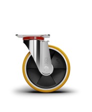 AVO – Ruota in poliuretano avolan con supporto in acciaio per industria diametro 60mm