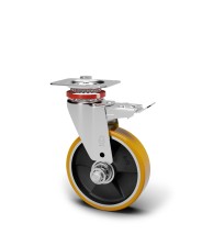 AVO – Ruota in poliuretano avolan con supporto in acciaio per industria diametro 100mm