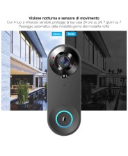 CAMPANELLO SMART WIRELESS VITEL 150° con SENSORE