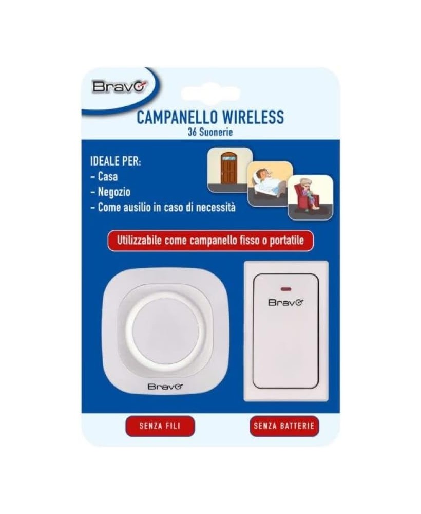 BRAVO CAMPANELLO SENZA FILI WIRELESS KIN PLUG IN V2