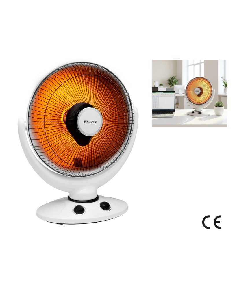 MAURER STUFA A PARABOLA AL CARBONIO EGINA  450/900 WATT art. 900916