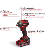 Avvitatore a impulsi a batteria TP-CW 18/350-C BL (1x3.0Ah) art. 4510058