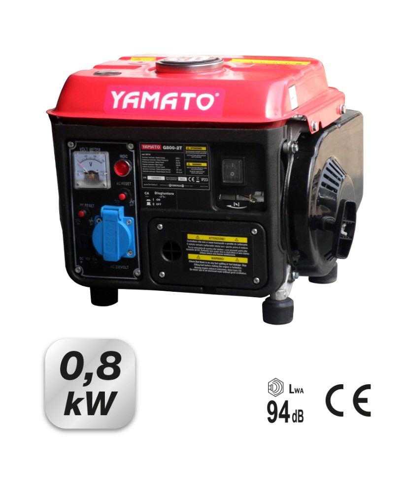 YAMATO Motogeneratore Scoppio 2 Tempi Cc 63 800Watt art. 94716